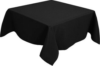 55x55 Square Polyester Stain Resistant Solid Tablecloths Black - PiccoCasa