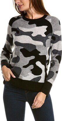 Two Bees Cashmere Camo Swing Wool & Cashmere-Blend Sweater