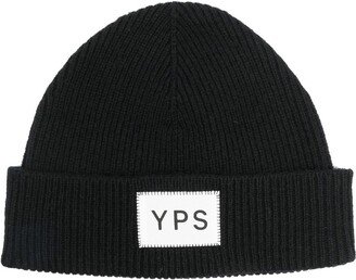 YOUNG POETS Logo-Patch Ribbed-Knit Beanie