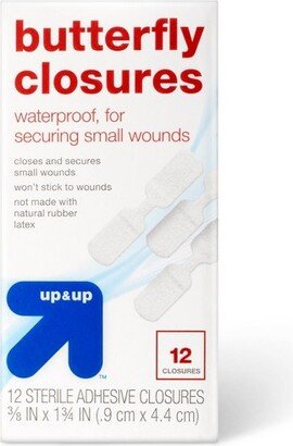 Butterfly Sterile Closures Strips - 12ct - up & up™