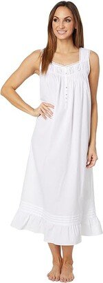 Sleeveless Ballet Gown (White Ground Floral) Women's Pajama