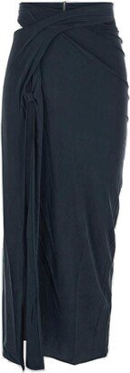 Asymmetric Midi Skirt-AG