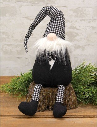 Black & White Buffalo Check Tuxedo Gnome