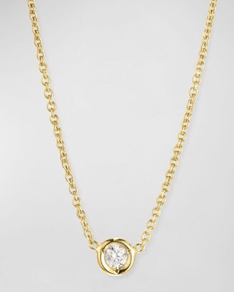 18k Gold Single Diamond Necklace