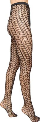 Chevron Fishnet Tights