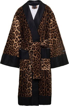 Leopard Printed Bath Robe