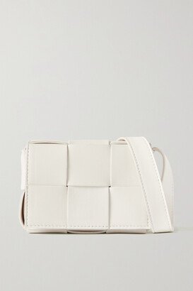 Cassette Intrecciato Leather Cardholder - White