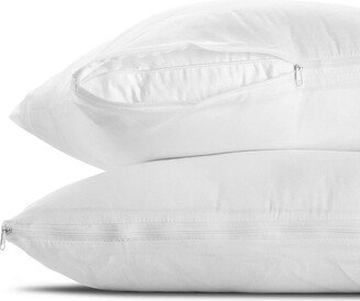 The Grand Cotton Blend Hypoallergenic Pillow Protectors with Zipper â (4 Pack)