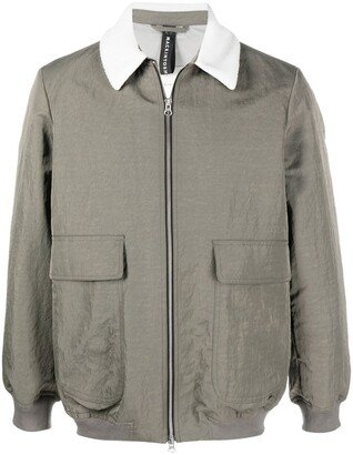 AIRMAN fleece-collar bomber jacket