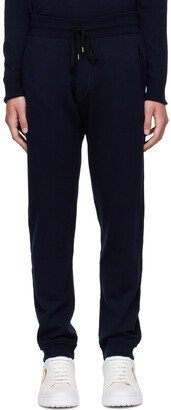 Navy Wool Lounge Pants