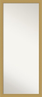 Non-Beveled Wood Full Length Floor Leaner Mirror - Grace Brushed Gold Frame - Grace Brushed Gold - Outer Size: 28 x 64 in