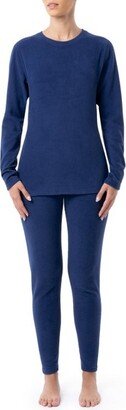 Women's and Plus Thermal Stretch Fleece Top and Pant Set