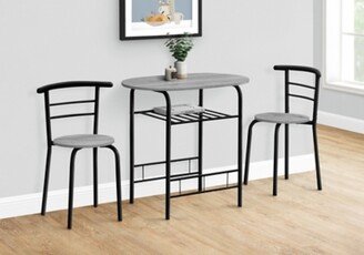 Monarch Specialties Oval Dining Table and 2 Chairs Set