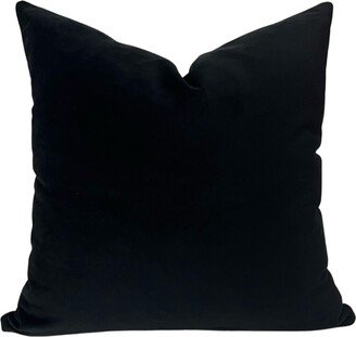 Black Velvet Throw Pillows For Couch & Sofa, Decorative Soft Pillow Covers, Any