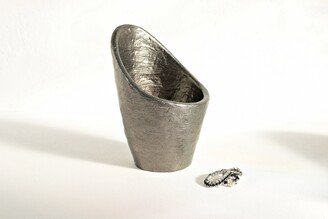 Decorative Bowl, Silver Pencil Holder, Concrete Napkin Pen Utensil Table Decor, Decor