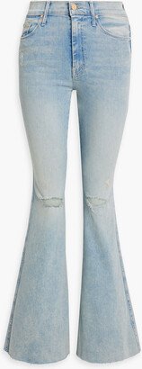 Super Cruiser distressed mid-rise flared jeans