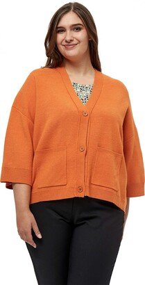 Peppercorn Women's Rosalia Cardigan Curve 6675M Peach Caramel Melange 18