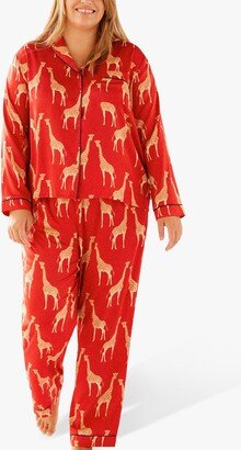 Chelsea Peers Curve Giraffe Shirt Pyjama Set