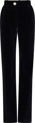 Rabanne High-Waisted Velour Trousers