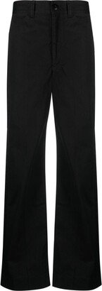 High-Waisted Cotton Trousers-AG