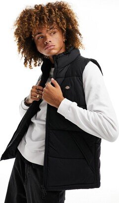 waldenburg puffer vest jacket in black