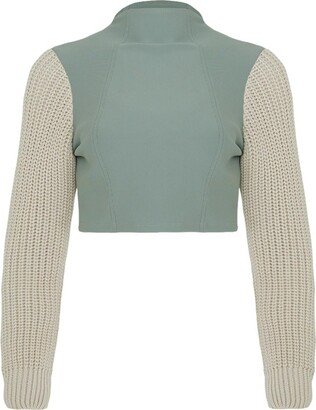 Nocturne Women's Turtleneck Knit Sweater - Beige/khaki