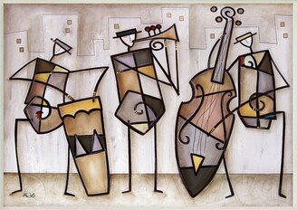 Musical Trio Abstract Modern Painting Wall Plaque Art, 10 x 15