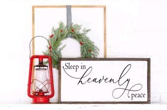 Holiday Decor Sign | Sleep in Heavenly Peace Farmhouse Christmas Signs