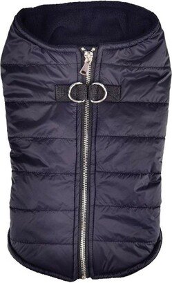 Doggie Design Zip-up Dog Puffer Vest - Black(X-Small)