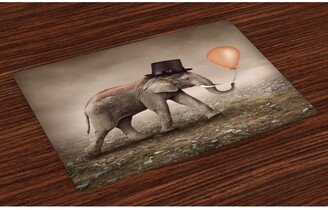 Elephant Place Mats, Set of 4