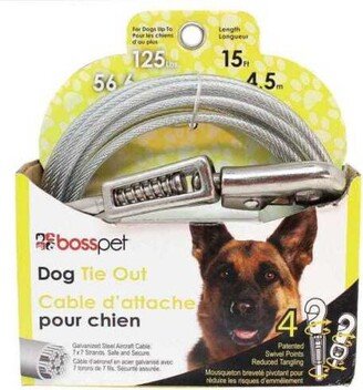 Oasis Pet Products Boss Pet XL Vinyl Coated Cable Tie-Outs With Comfort Snaps - 15 ft