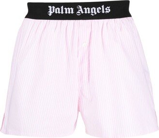 Logo-Band Striped Boxer Shorts