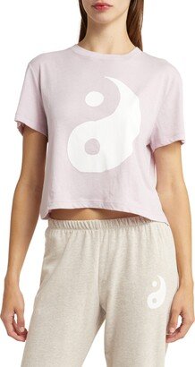 Yin & Yang Crop Graphic T-Shirt