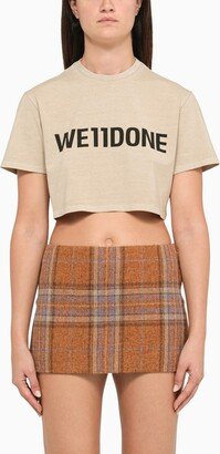 Beige cropped T-shirt