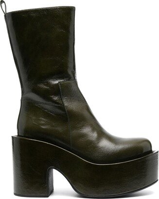 Rocco leather platform boots