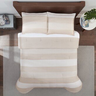 Simply Clean Conrad Variegated Stripe Antimicrobial Comforter Set