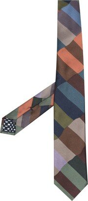 Check-Pattern Silk Tie