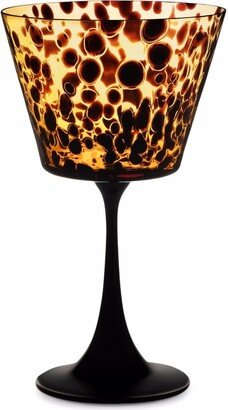 spotted hand-blown Murano martini glass