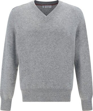 V-Neck Knitted Jumper-DT