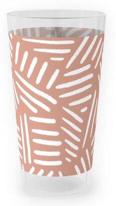 Outdoor Pint Glasses: Dashes - Pink Outdoor Pint Glass, Pink