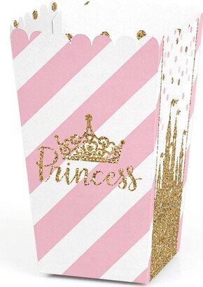 Big Dot Of Happiness Little Princess Crown - Baby Shower or Birthday Favor Popcorn Treat Boxes 12 Ct