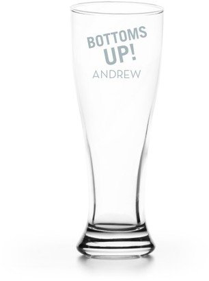 Pilsner Glasses: Bottoms Up Pilsner Glass, Glass, Pilsner Glass Double Side, White