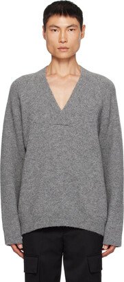 Róhe Gray V-Neck Sweater