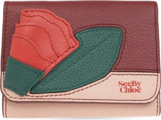 Leather Wallet With Logo - Pink-AA