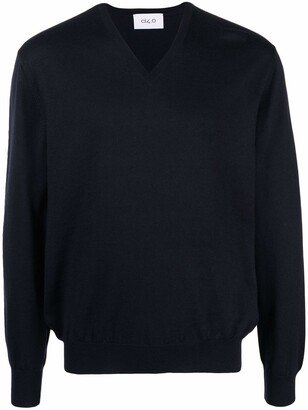 D4.0 V-neck knitted jumper