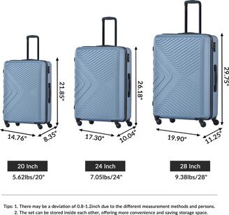 Sunmory 3 Piece Luggage Sets