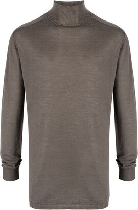 Semi-Sheer Panel Virgin Wool Jumper