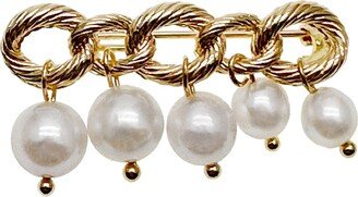 Farra Freshwater Pearls Dangle Brooch