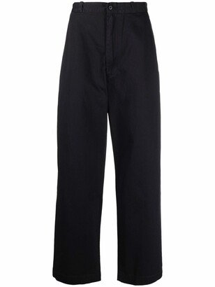 High-Waist Straight Trousers