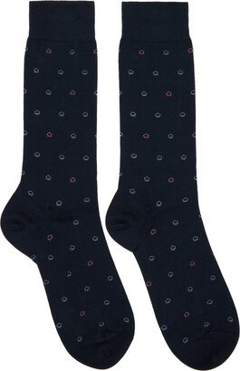 Navy Gancini Socks